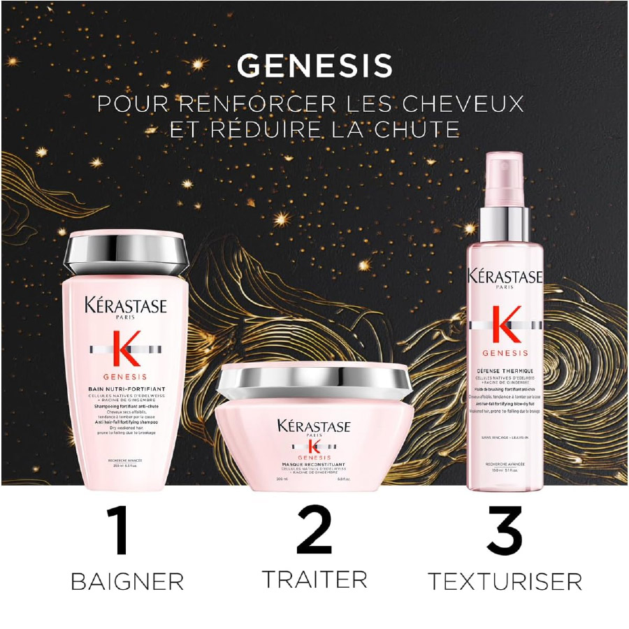 KERASTASE Coffret Genesis Édition Holidays 2024 - Coffret anti-chute pour cheveux fins
