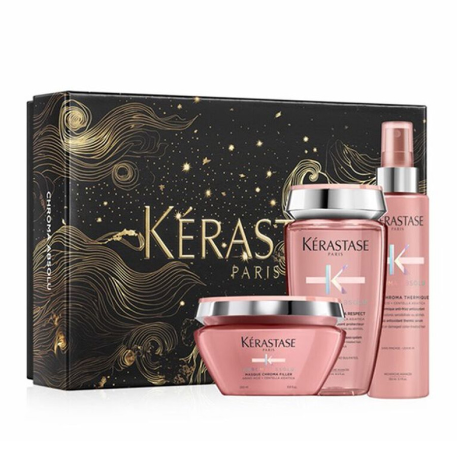 KERASTASE Coffret Chroma-Absolu Édition Holidays 2024 - Coffret de soins pour cheveux colorés