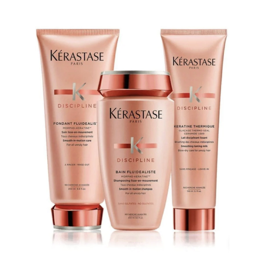 KERASTASE Coffret Discipline Édition Holidays 2024 - Coffret de soins anti-frisottis pour cheveux bouclés ou frisés
