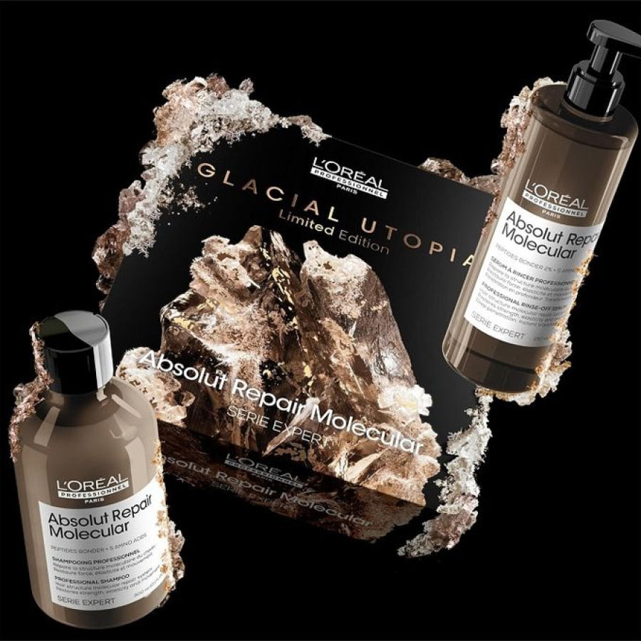 L'ORÉAL PROFESSIONNEL Absolut Repair Molecular Coffret Glacial Utopia pour cheveux abîmés