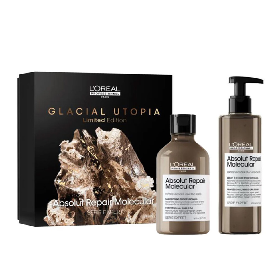 L'ORÉAL PROFESSIONNEL Absolut Repair Molecular Coffret Glacial Utopia pour cheveux abîmés