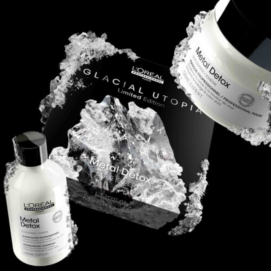 L'ORÉAL PROFESSIONNEL Metal Detox Coffret Glacial Utopia pour cheveux colorés et sensibilisés