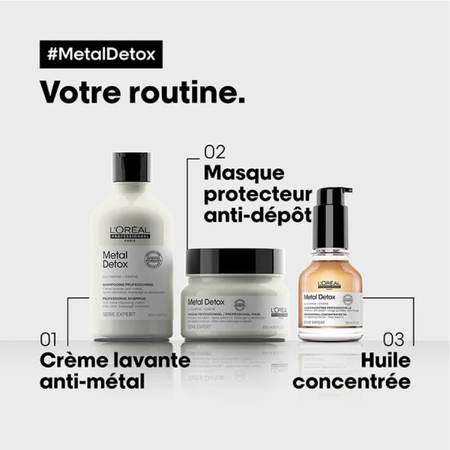 L'ORÉAL PROFESSIONNEL Metal Detox Coffret Glacial Utopia Trio pour cheveux colorés et sensibilisés