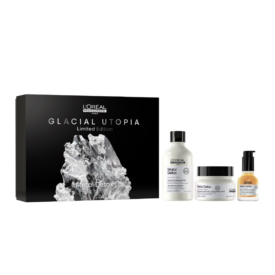 L'ORÉAL PROFESSIONNEL Metal Detox Coffret Glacial Utopia Trio pour cheveux colorés et sensibilisés