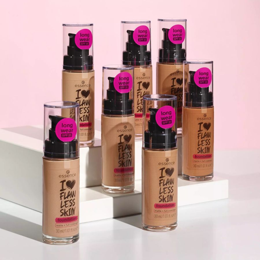 ESSENCE I Love Flawless Skin Foundation Matte + Full Coverage - Fond de teint matifiant haute couvrance - 30ml