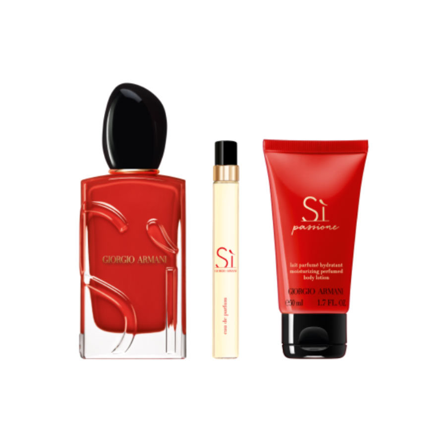 GIORGIO ARMANI Coffret Si Passione Eau Parfum Femme 100ml + 10ml + Lait Hydratant 50ml