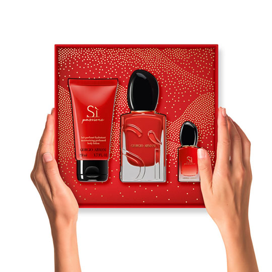 GIORGIO ARMANI Coffret Si Passione Eau de Parfum Femme 50ml + Format Voyage 7ml + Lait Hydratant 50ml