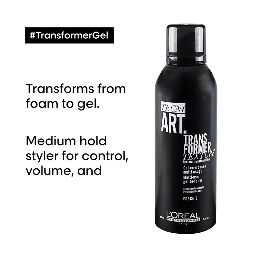 L'ORÉAL PROFESSIONNEL Techni Art Transformer Texture - Gel en mousse multi-usage - Force 3 - 150ml