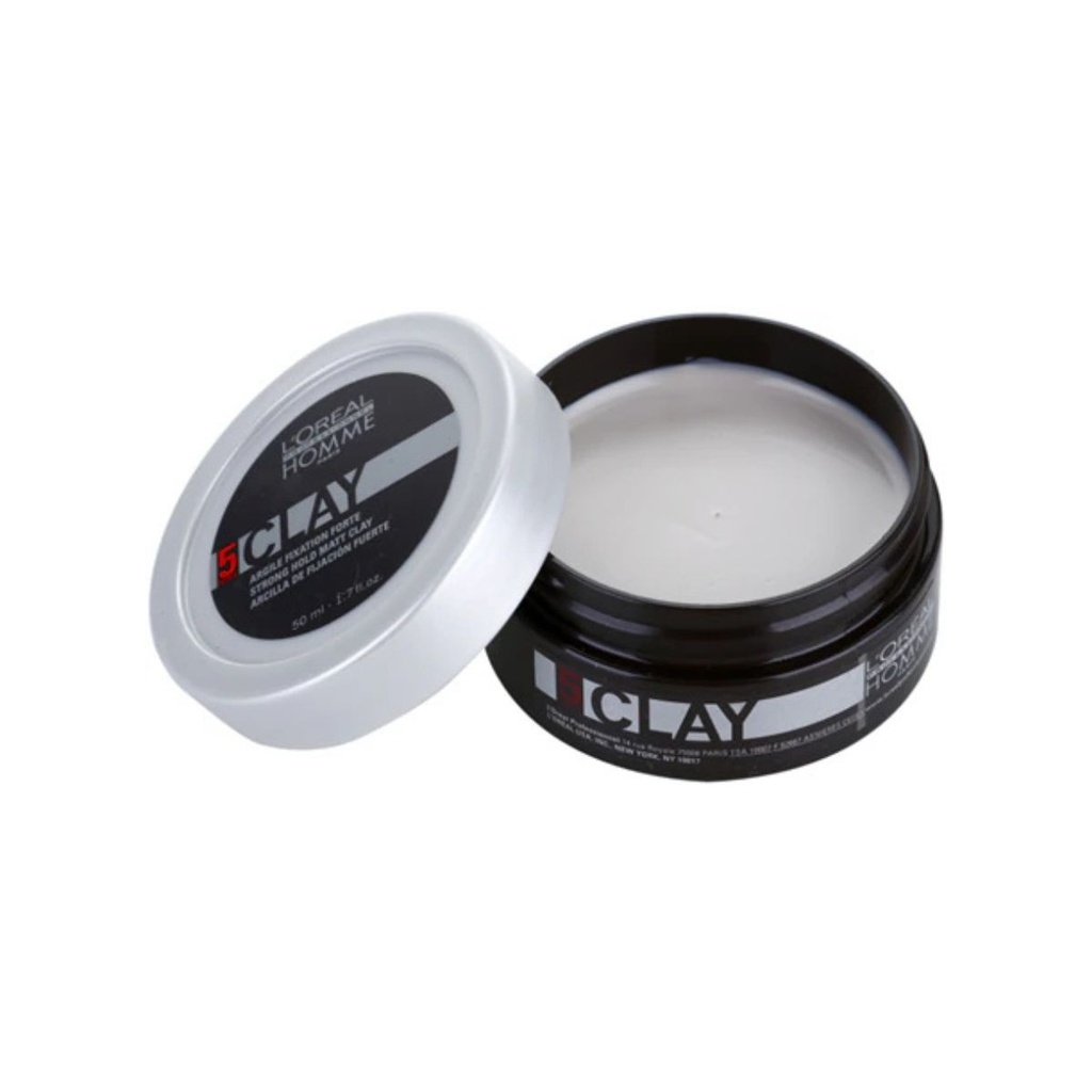 L'ORÉAL PROFESSIONNEL HOMME Clay Force 5 - Argile fixation forte - 50ml