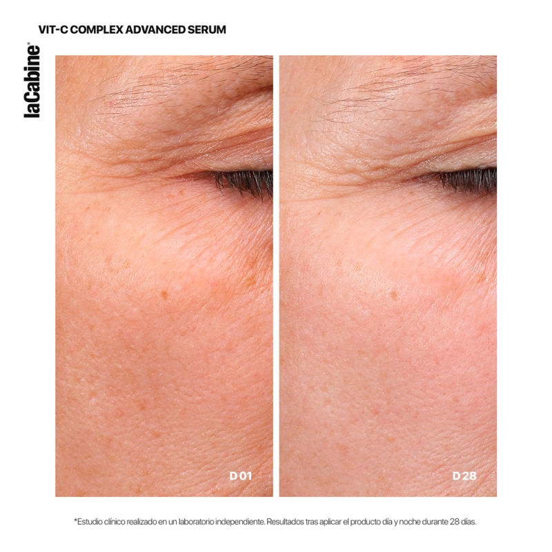 LA CABINE 25% Vit-C Complex Advanced Serum - Sérum anti-âge illuminateur à 25% de complexe de vitamine C pour tous types de peaux - 30ml