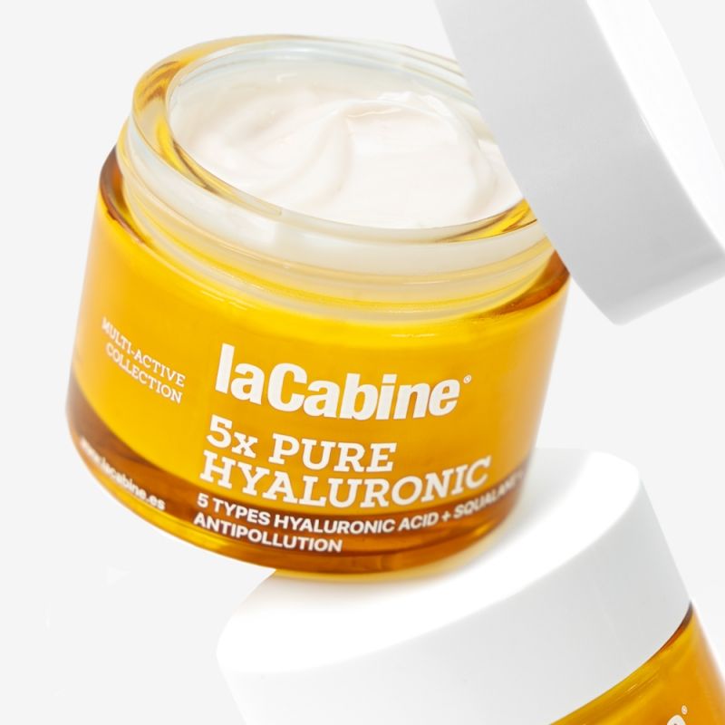 LA CABINE 5x Pure Hyaluronic Cream - Crème hydratante repulpante anti-rides tous types de peaux - 50ml