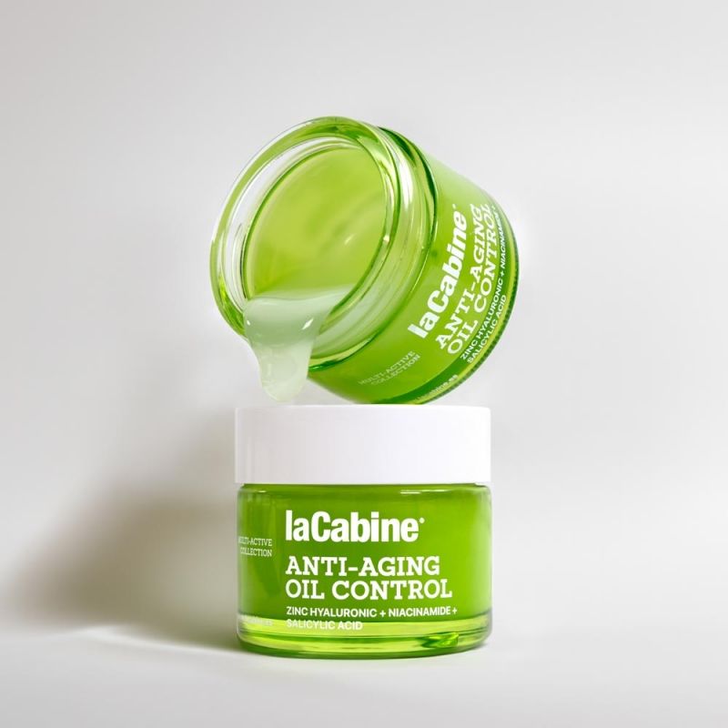 LA CABINE Anti-Aging Oil Control - Gel visage anti-âge matifiant régulateur de sébum pour peaux mixtes à grasses - 50ml