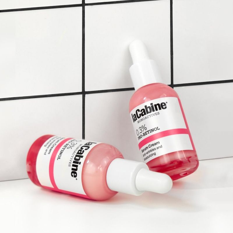 LA CABINE Monoactives 0.3% Pro-Retinol - Crème-sérum anti-âge régénérante lissante raffermissante pour tous types de peaux - 30ml