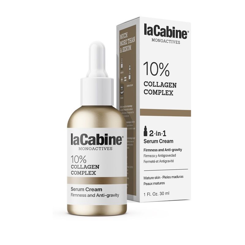 LA CABINE Monoactives 10% Collagen Complex - Crème-sérum anti-âge raffermissante redensifiante hydratante pour tous types de peaux - 30ml