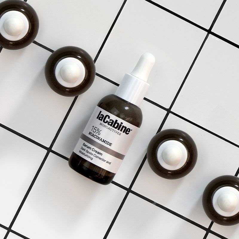 LA CABINE Monoactives 15% Niacinamide - Crème-sérum correctrice unifiante anti-imperfections anti-taches pour tous types de peaux - 30ml