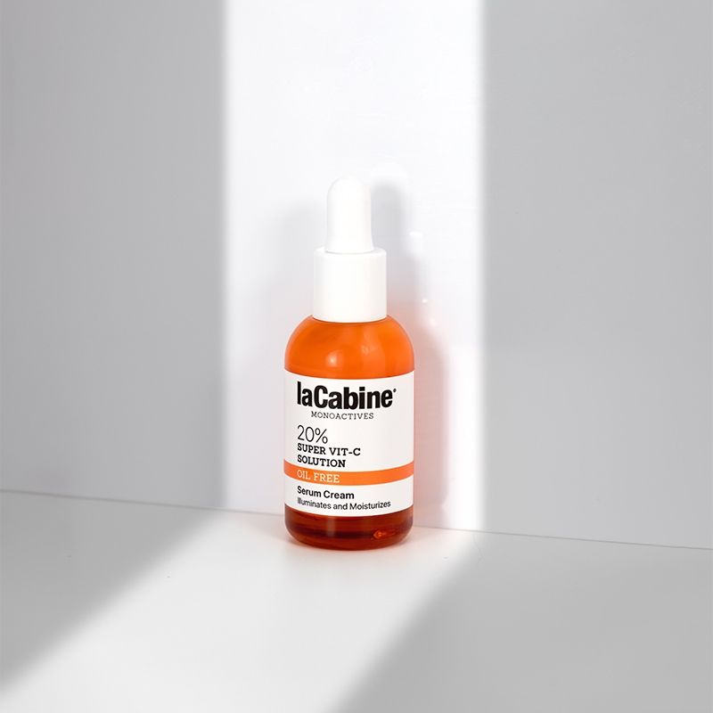 LA CABINE Monoactives 20% Super Vit C Solution - Crème-sérum éclat anti-fatigue hydratabte unifiante antioxydante pour tous types de peaux - 30ml