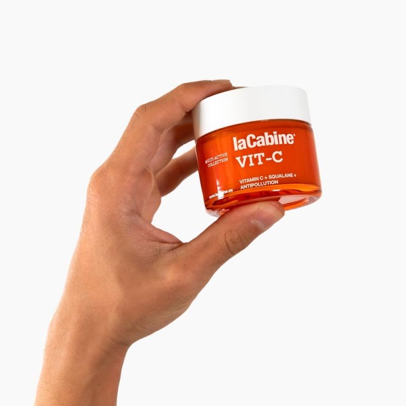 LA CABINE Vit-C Cream - Crème visage illuminatrice hydratante anti-âge pour peaux ternes et fatiguées - 50ml
