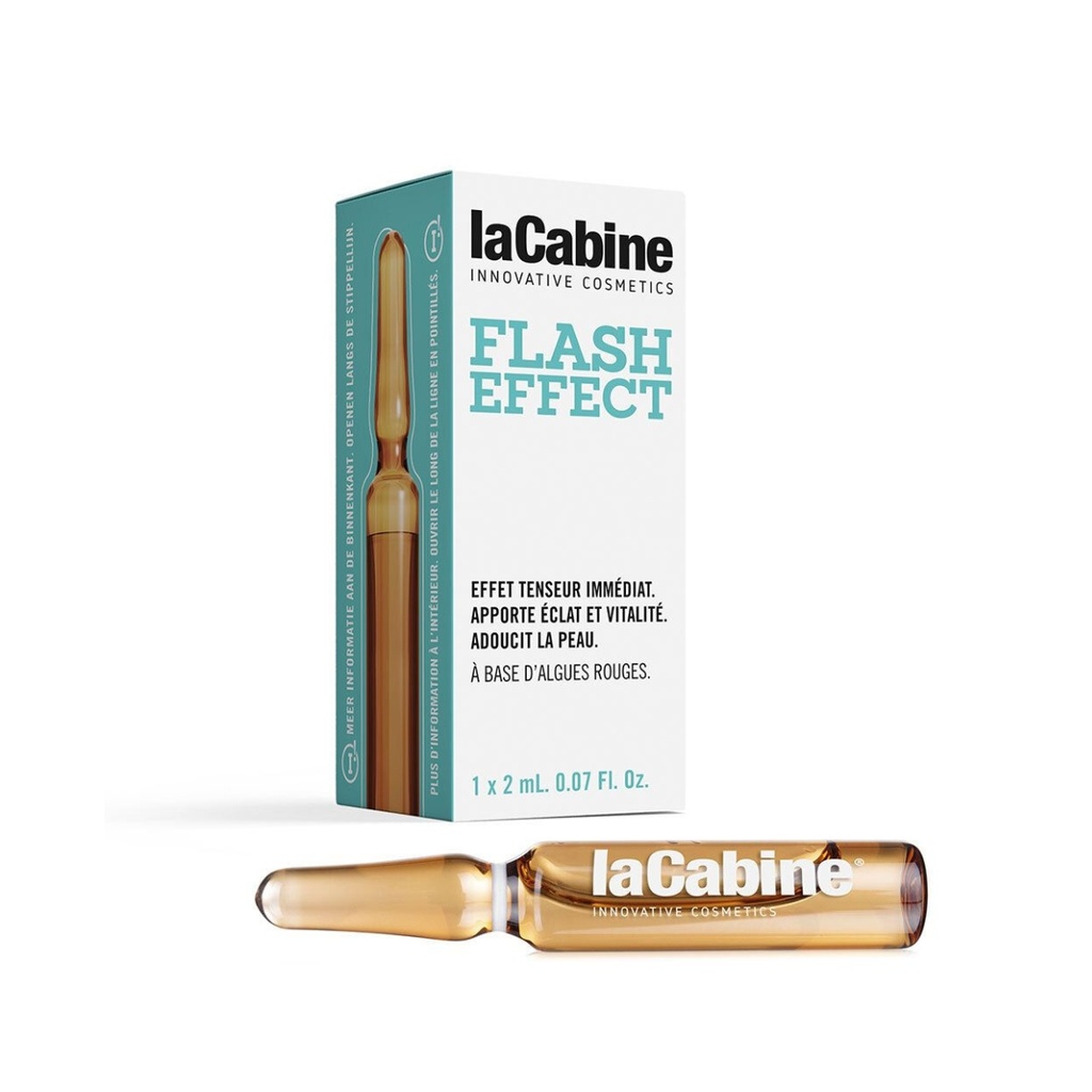 LA CABINE Flash Effect Ampoules - Soin coup d’éclat lissant raffermissant effet tenseur immédiat pour tous types de peaux
