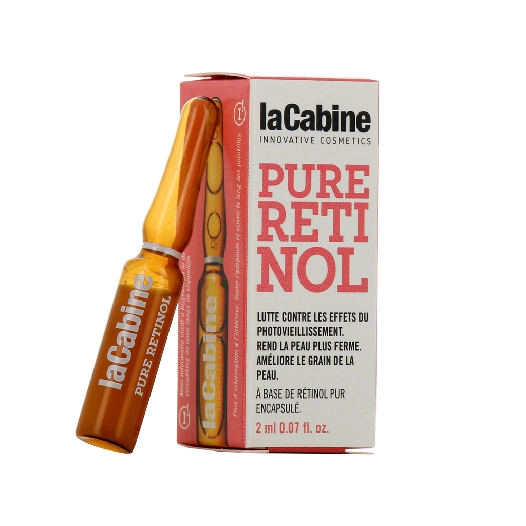 LA CABINE Pure Retinol Ampoules - Soin anti-âge rénovateur lissant unifiant pour tous types de peaux
