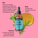 AUNT JACKIE'S Elixir Essentials Biotin & Rosemary Hair & Scalp Oil - Huile capillaire légère fortifiante stimulante pour tous types de cheveux - 59ml