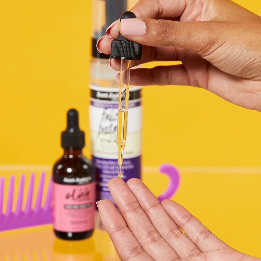 AUNT JACKIE'S Elixir Essentials Collagen & Tea Tree Hair & Scalp Oil - Huile capillaire légère hydratante apaisante pour tous types de cheveux - 59ml