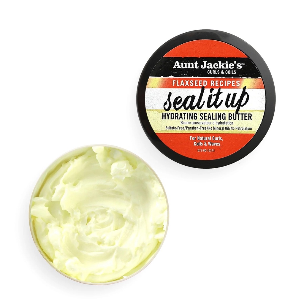 AUNT JACKIE'S Seal It Up Hydrating Sealing Butter - Beurre scellant hydratant pour cheveux secs bouclés et abîmés - 213g