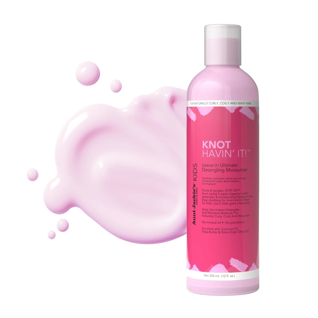 AUNT JACKIE'S KIDS Knot Havin' It Leave-In Ultimate Detangling Moisturizer - Soin sans rinçage démêlant hydratant pour cheveux bouclés et crépus - 355ml