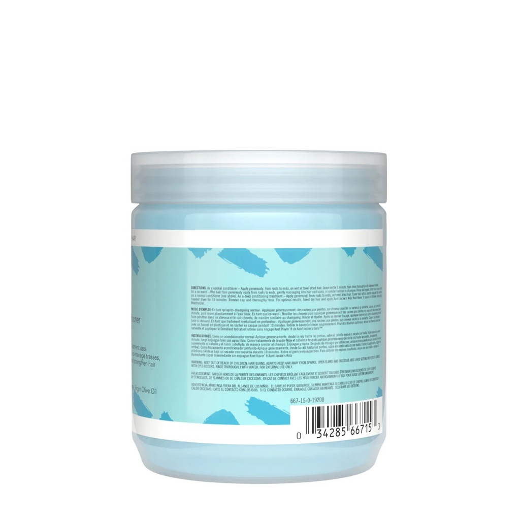 AUNT JACKIE'S KIDS Soft & Sassy Super Duper Softening Conditioner - Après-shampooing ultra-adoucissant hydratant démêlant pour cheveux difficiles à coiffer - 426g