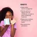 AUNT JACKIE'S KIDS Soft & Sassy Super Duper Softening Conditioner - Après-shampooing ultra-adoucissant hydratant démêlant pour cheveux difficiles à coiffer - 426g