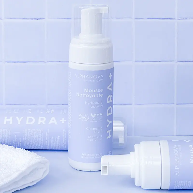 ALPHANOVA Thermal Care - Mousse nettoyante hydratante BIO pour tous types de peaux - 150ml