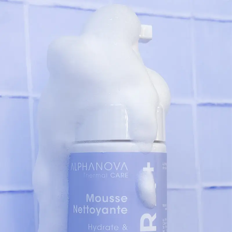 ALPHANOVA Thermal Care - Mousse nettoyante hydratante BIO pour tous types de peaux - 150ml