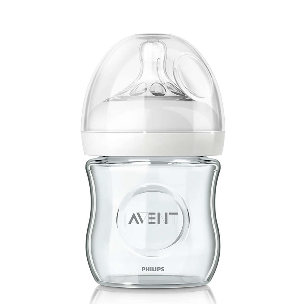 AVENT Natural - Biberon en verre effet sein maternel 0m+