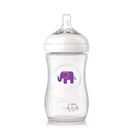 AVENT Natural - Biberon tétine forme sein maternel débit lent 1 mois et + 260ml Rose