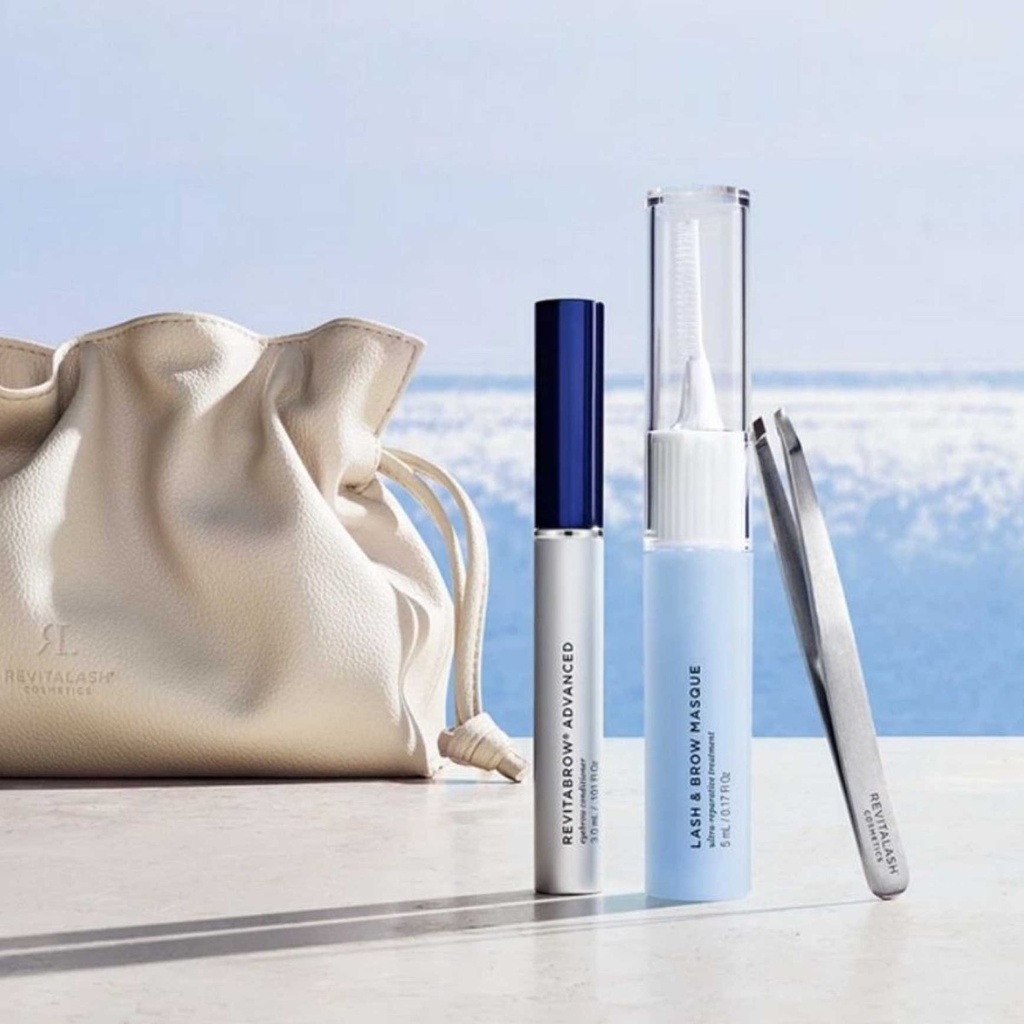 REVITALASH Advanced Lash Enhancer - Coffret soin revitalisant pour cils en cure de 6 mois + Masque cils + Pince à épiler de précision