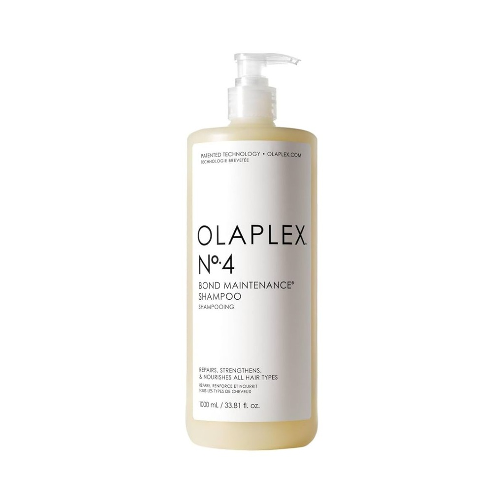 OLAPLEX N°4 Bond Maintenance Shampoo - Shampooing réparateur hydratant pour tous types de cheveux - 1000ml