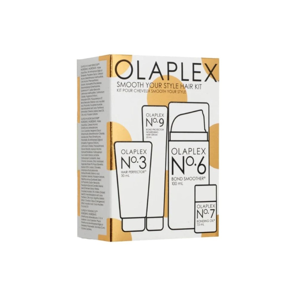 OLAPLEX Smooth Your Style Hair Kit - N°3 Hair Perfector 30ml + N°6 Bond Smoother 100ml +  N°7 Bonding Oil 7.7ml + N°9 Bond Protector 20ml