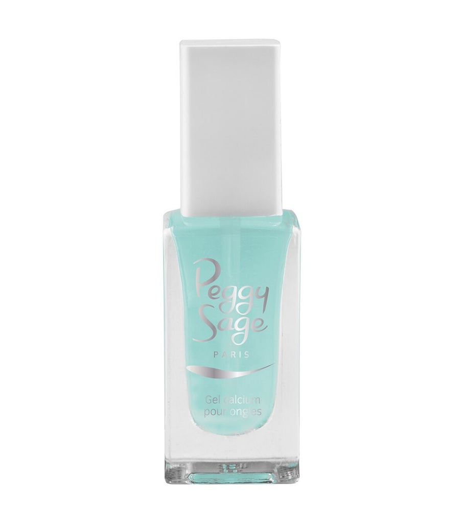 PEGGY SAGE Gel Calcium - Gel bleu ultra-fluide protecteur fortifiant pour ongles fragiles - 11 ml