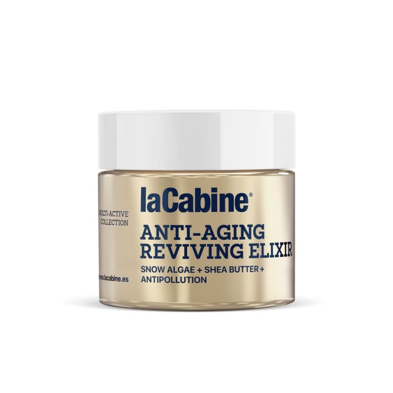 LA CABINE Anti-Aging Reviving Elixir - Crème visage anti-âge global revitalisante anti-rides profondes anti-imperfections éclat pour tous types de peaux - 50ml