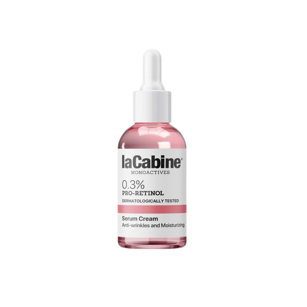 LA CABINE Monoactives 0.3% Pro-Retinol - Crème-sérum anti-âge régénérante lissante raffermissante pour tous types de peaux - 30ml