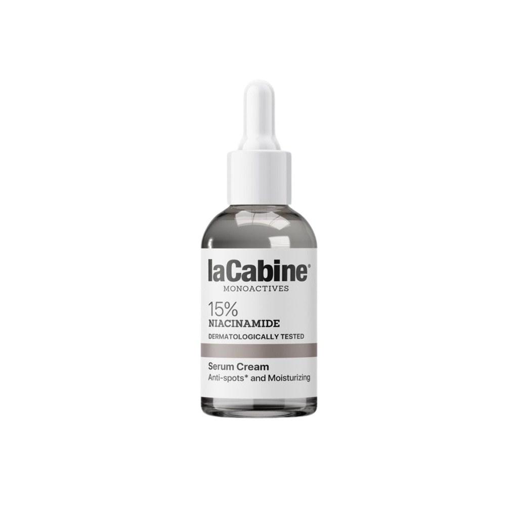 LA CABINE Monoactives 15% Niacinamide - Crème-sérum correctrice unifiante anti-imperfections anti-taches pour tous types de peaux - 30ml