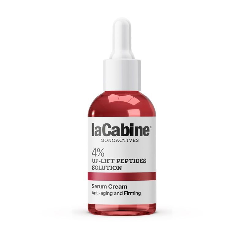 LA CABINE Monoactives 4% Peptides Solution - Crème-sérum anti-âge raffermissante lissante revitalisante pour tous types de peaux - 30ml