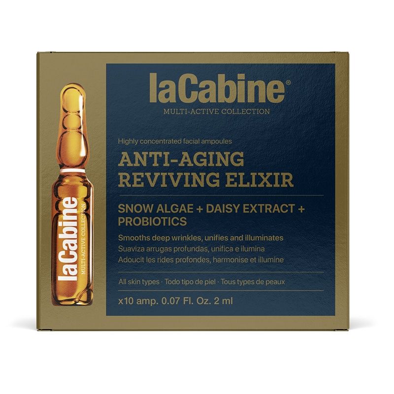 LA CABINE Anti-Aging Reviving Elixir Ampoules - Soin anti-âge global revitalisante anti-rides profondes anti-imperfections éclat pour tous types de peaux