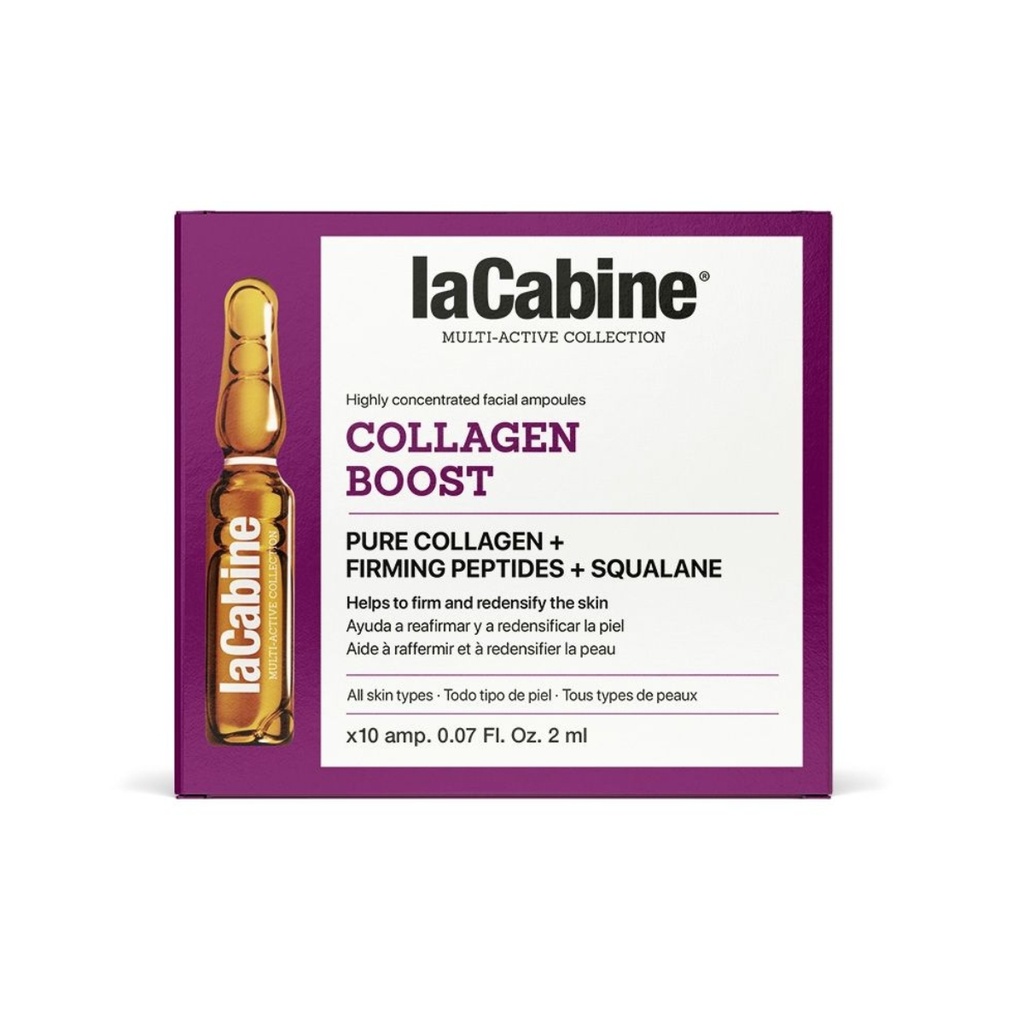 LA CABINE Collagen Boost Ampoules - Soin anti-âge raffermissant redensifiant pour tous types de peaux