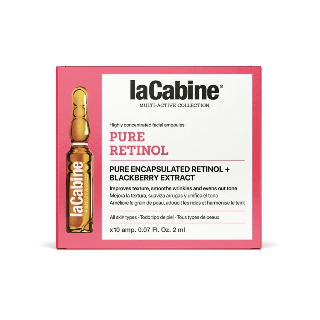 LA CABINE Pure Retinol Ampoules - Soin anti-âge rénovateur lissant unifiant pour tous types de peaux