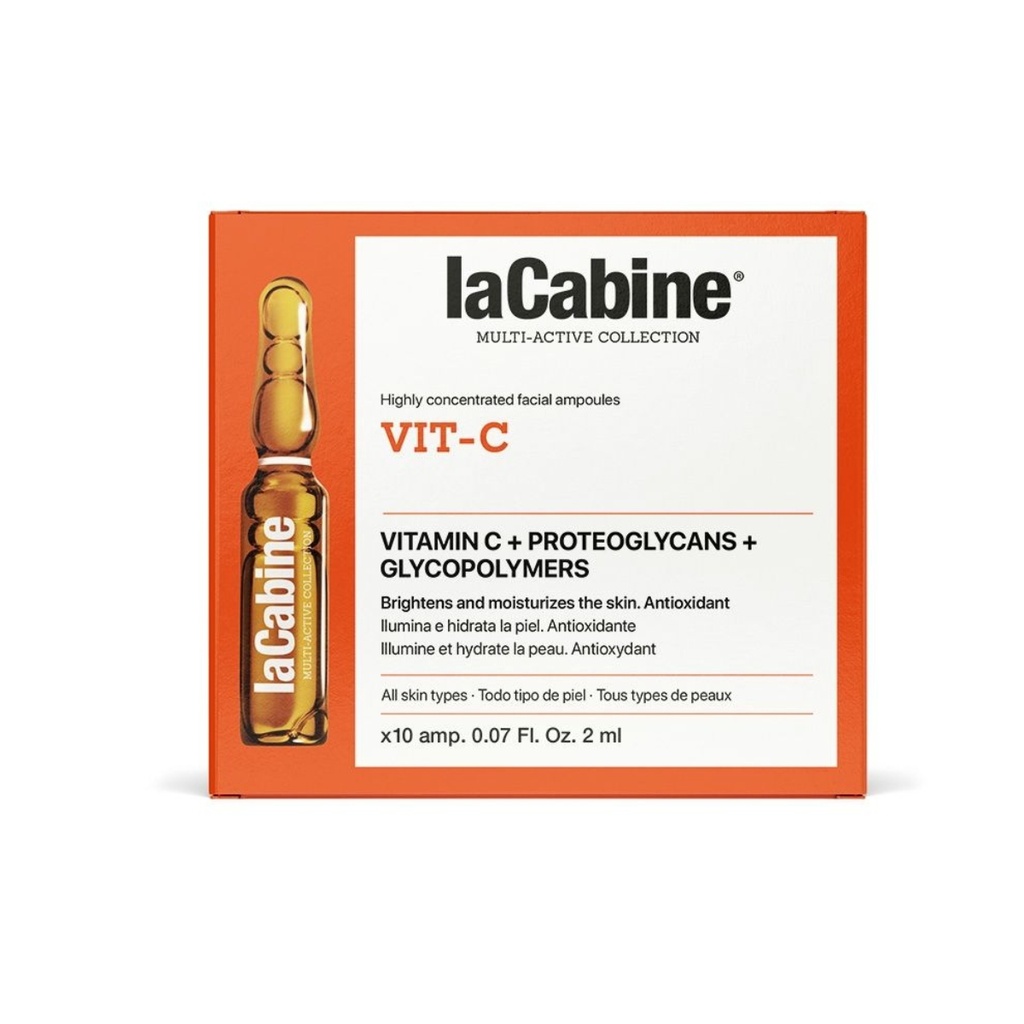LA CABINE Vit-C Ampoules - Soin éclat hydratant revitalisant pour tous types de peaux