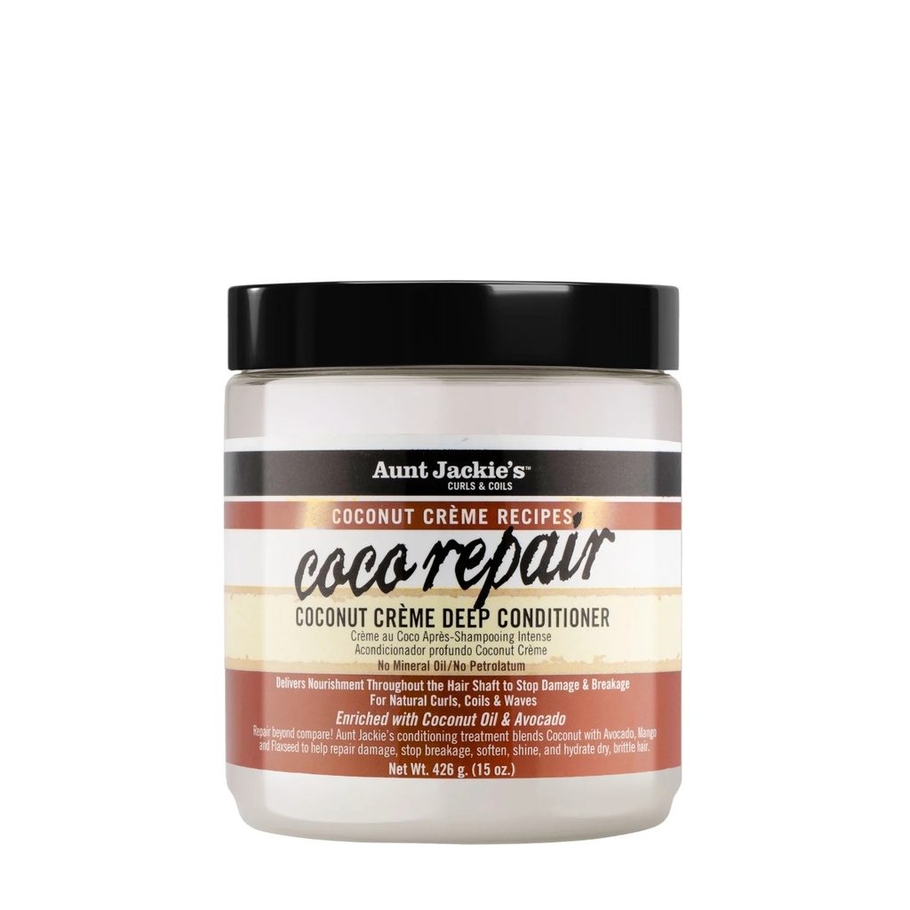 AUNT JACKIE'S Coco Repair Deep Conditioner - Masque réparateur nourissant intensif pour cheveux secs et abîmés - 426g