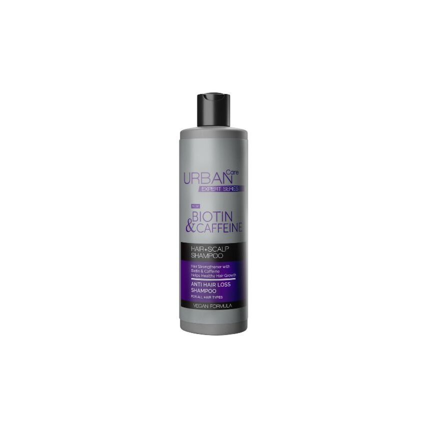 URBAN CARE Expert Series Biotin & Caffein Shampoo - Shampooing fortifiant pour cheveux sujets à la chute - 350ml
