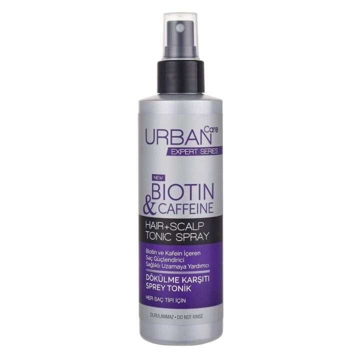 URBAN CARE Expert Series Biotin & Caffeine Hair + Scalp Tonic Spray - Spray tonique fortifiant pour cuir chevelu et cheveux sujets à la chute - 200ml