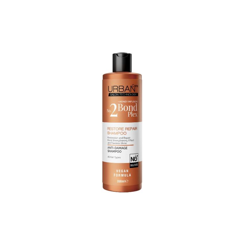 URBAN CARE Salon Technology No:2 Bond Plex Restore Repair Shampoo - Shampooing réparateur fortifiant pour cheveux abîmés - 350ml