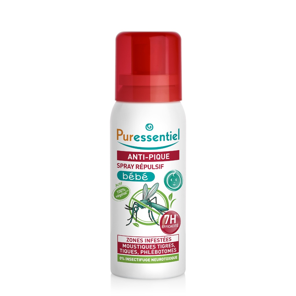 PURESSENTIEL Anti-Pique - Spray répulsif 7h bébé